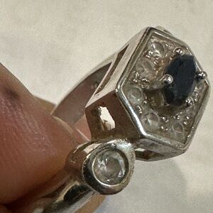 This is an estate 14kt white gold semi-mount engagement ring setting